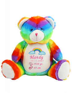 Personalisiertes Stofftier - Rainbow Teddy